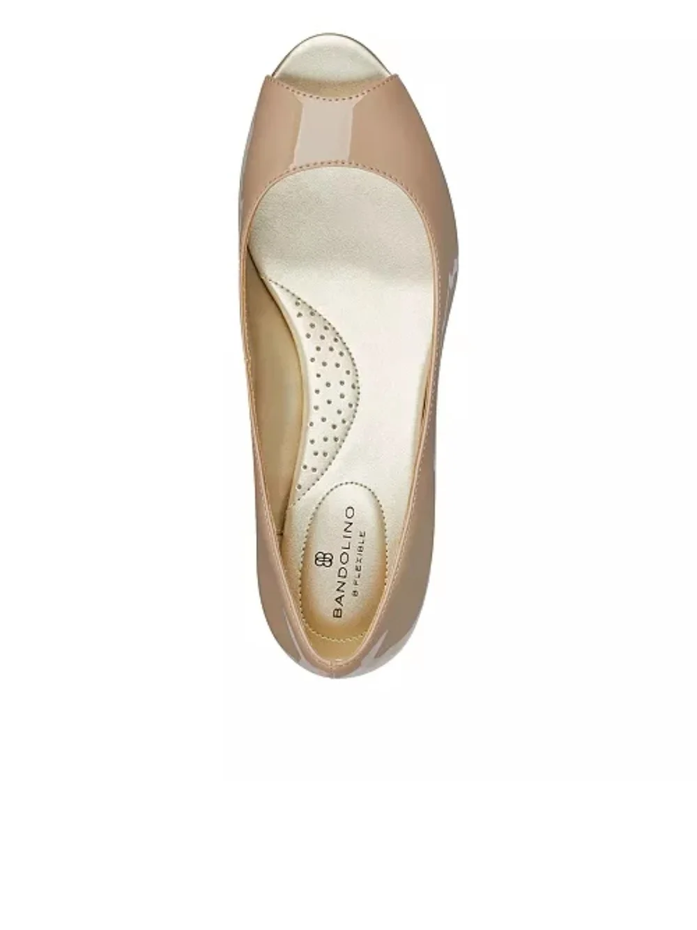 Bandolino Candra Low Wedge Peep Toe Dress Pumps Size 6 WIDE